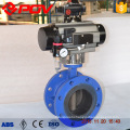 ss316L viton flange butterfly valves with pneumatic actuator